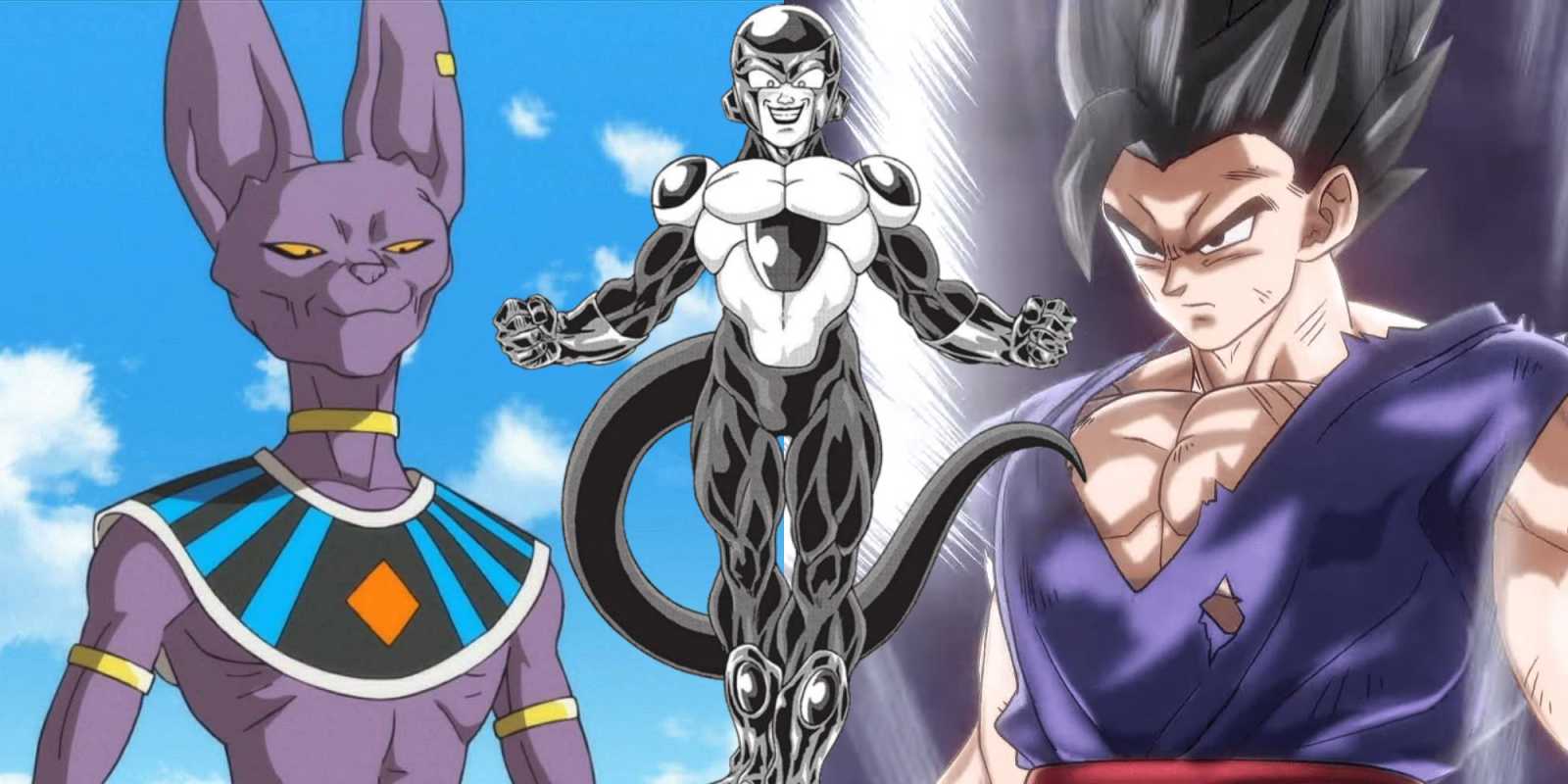 『ドラゴンボール超』ではビルスが微笑んでいる一方、『ドラゴンボール超 スーパーヒーロー』ではアルティメット悟飯がパワーアップしている。ドラゴンボール超漫画のブラックフリーザがそれらを分離します。