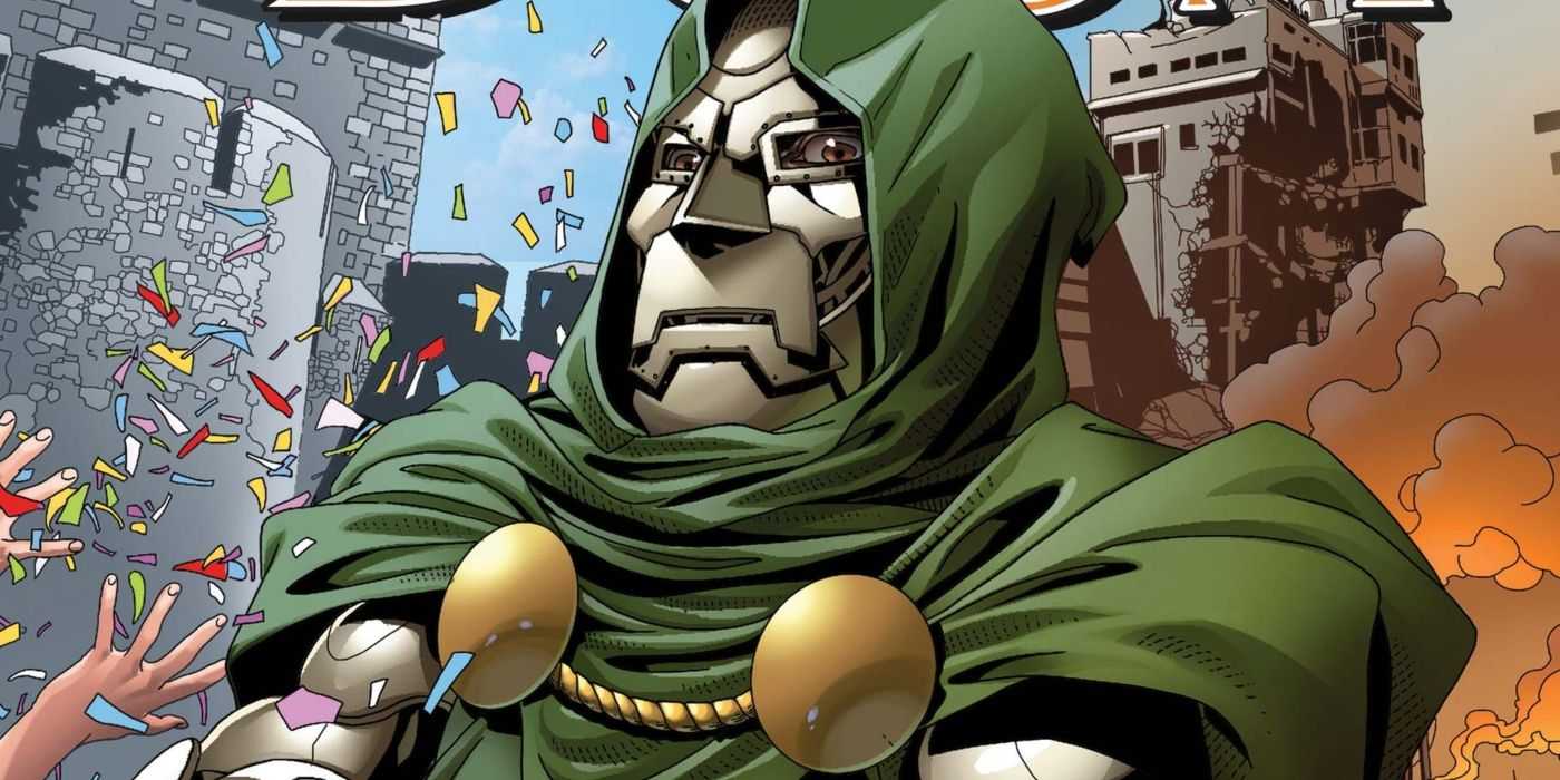 Ciudadanos de Latveria celebrando Doom en Marvel Comics