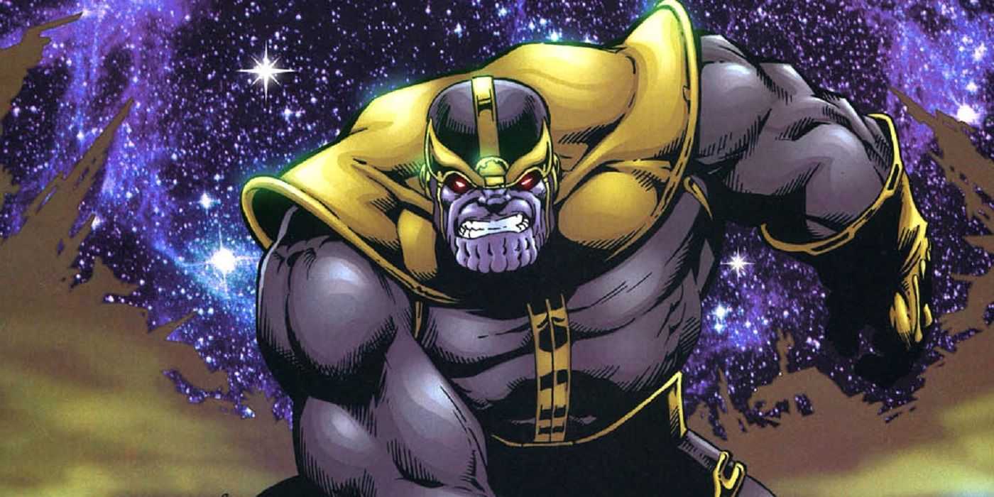 Thanos enojándose en Marvel Comics