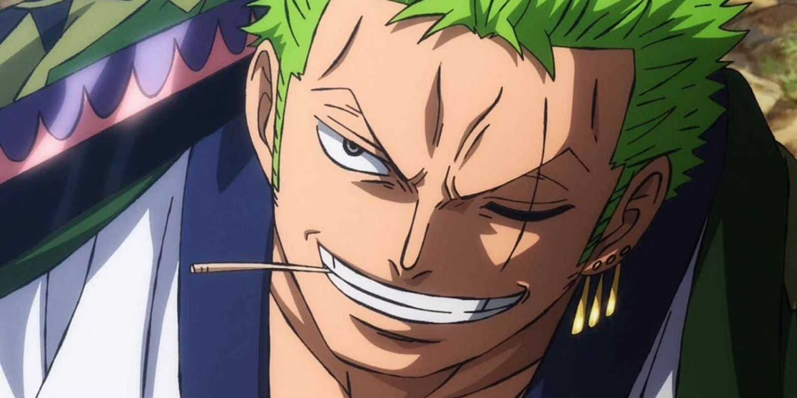 Зоро со шрамом на лице в One Piece.