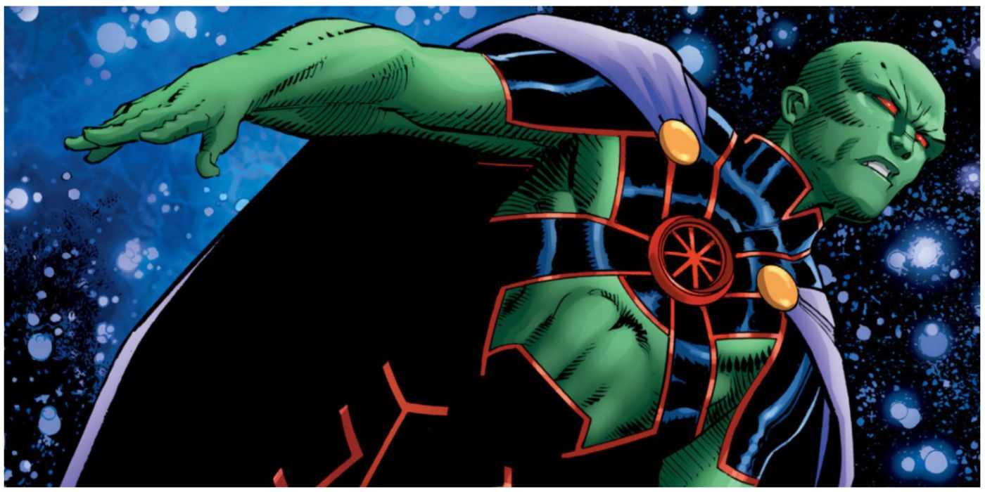 Marťan Manhunter letí vesmírom v DC Comics.