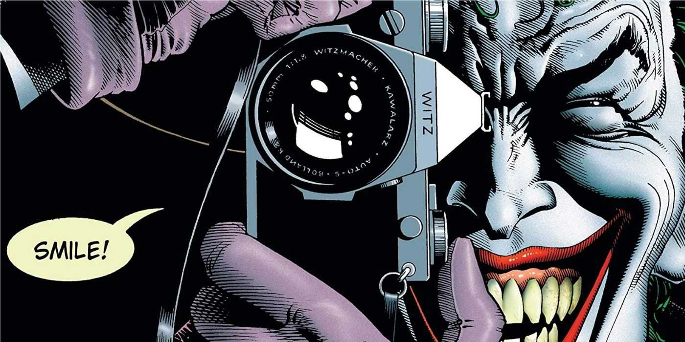 Joker fotí v Killing Joke v DC Comics