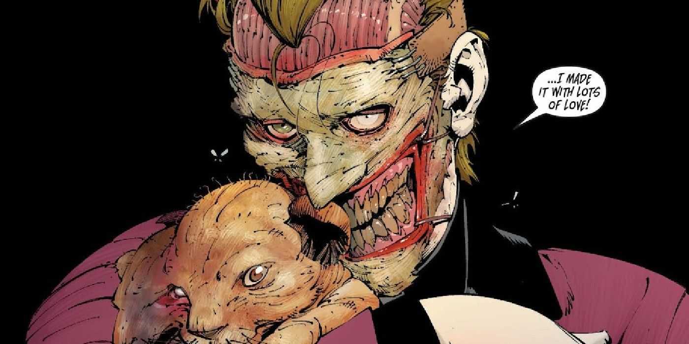 Joker ukazuje svojho maznáčika v Batman Smrť rodiny
