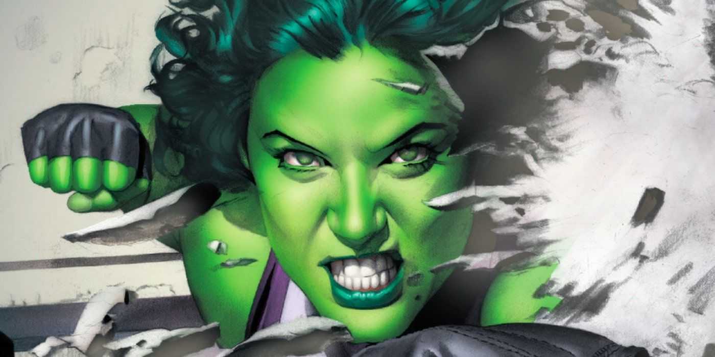 Angry She-Hulk Cover z vydania She-Hulk 5, ktorý nakreslil Mike Mayhew