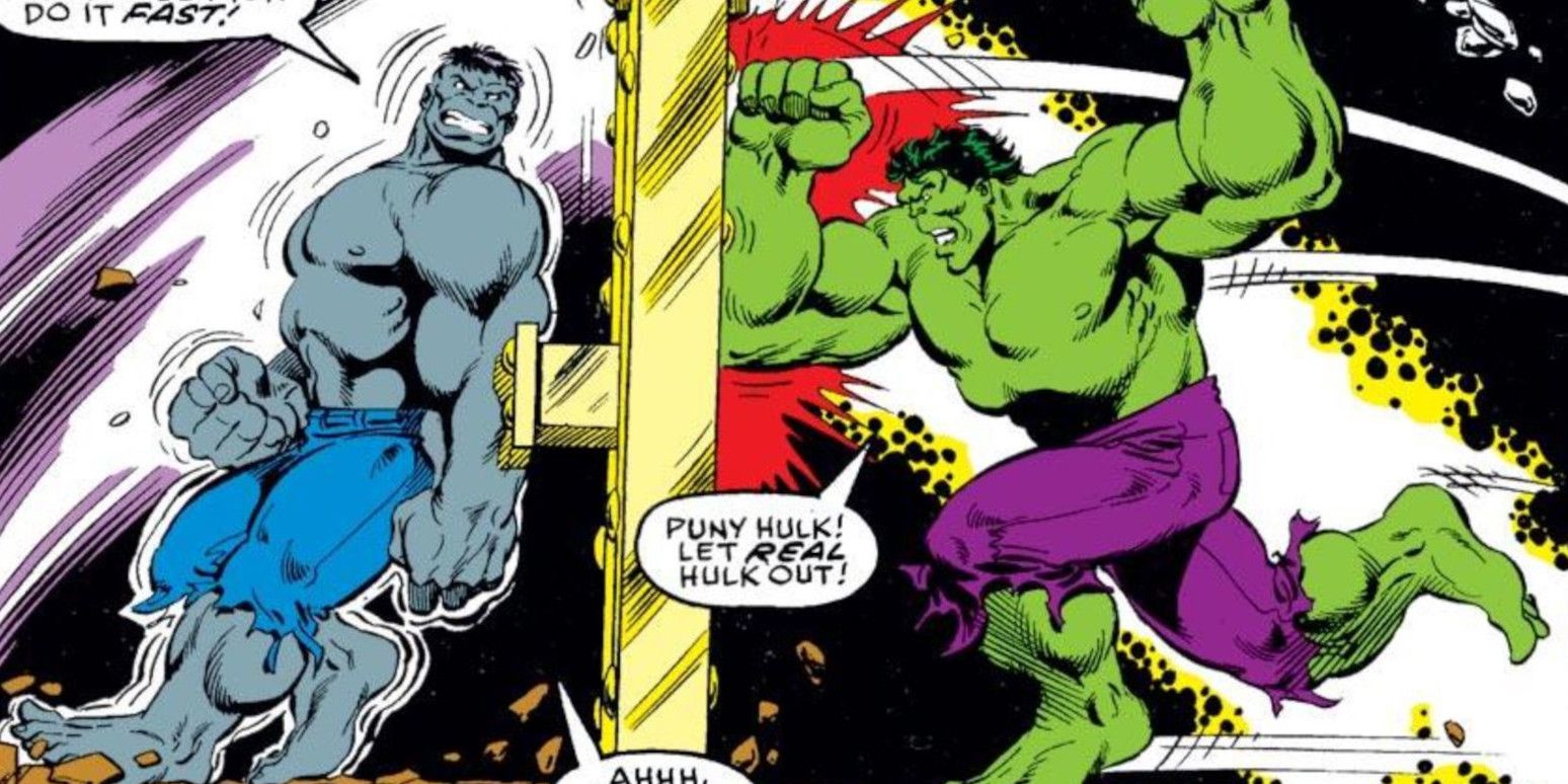 Obrázok Grey Hulk a Savage Hulk z Marvel Comics