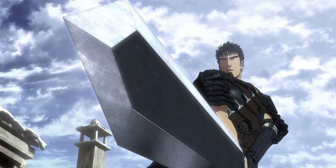 Anime Berserk Guts Espada dibujada