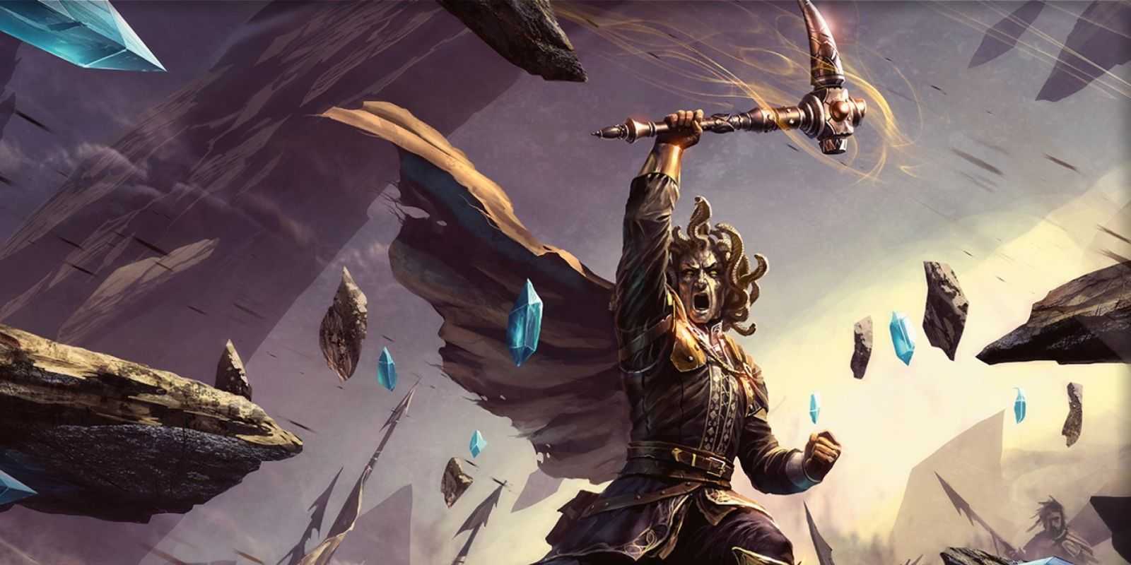 Gorgona s vojnovým kladivom v DnD 5e.