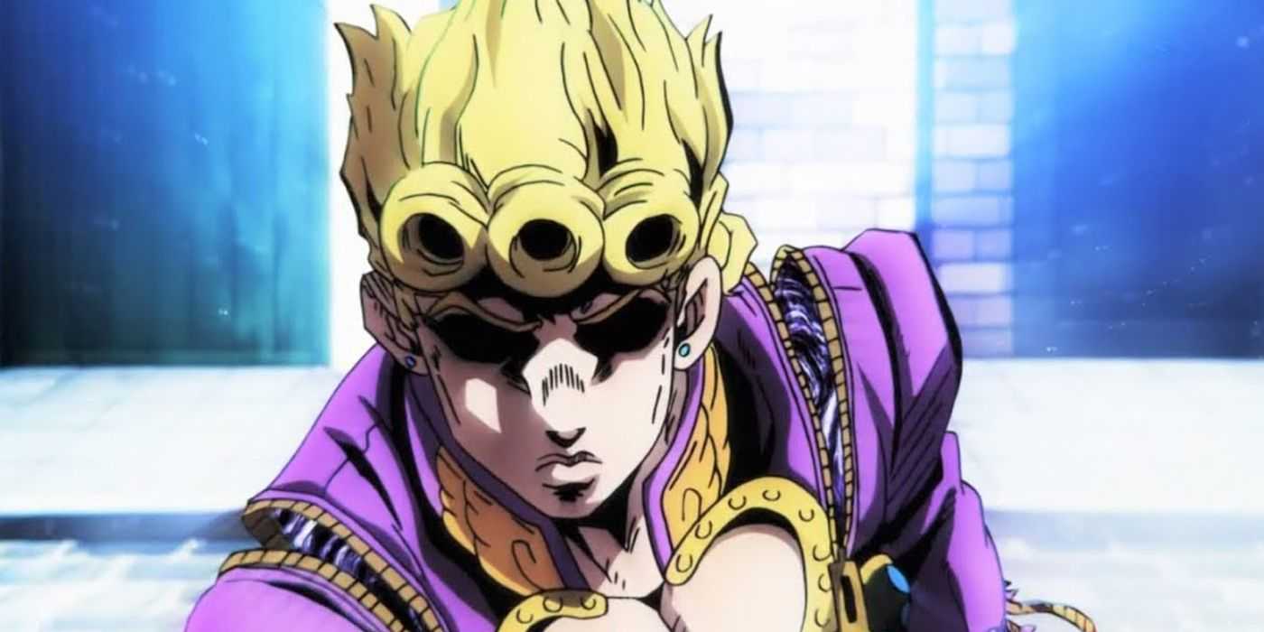 Giorno Giovanna ciddi görünüyor.