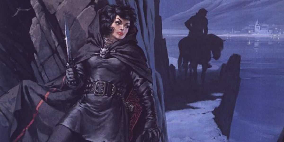 Ein Schurke, der sich in DnD auf einen Feind zubewegt.