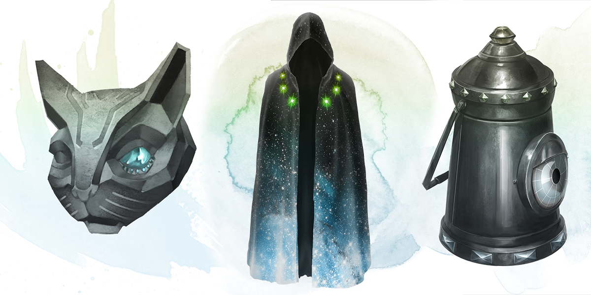 D&D Magic Items Stein des Glücks, Glamerweave und Laterne der Enthüllung