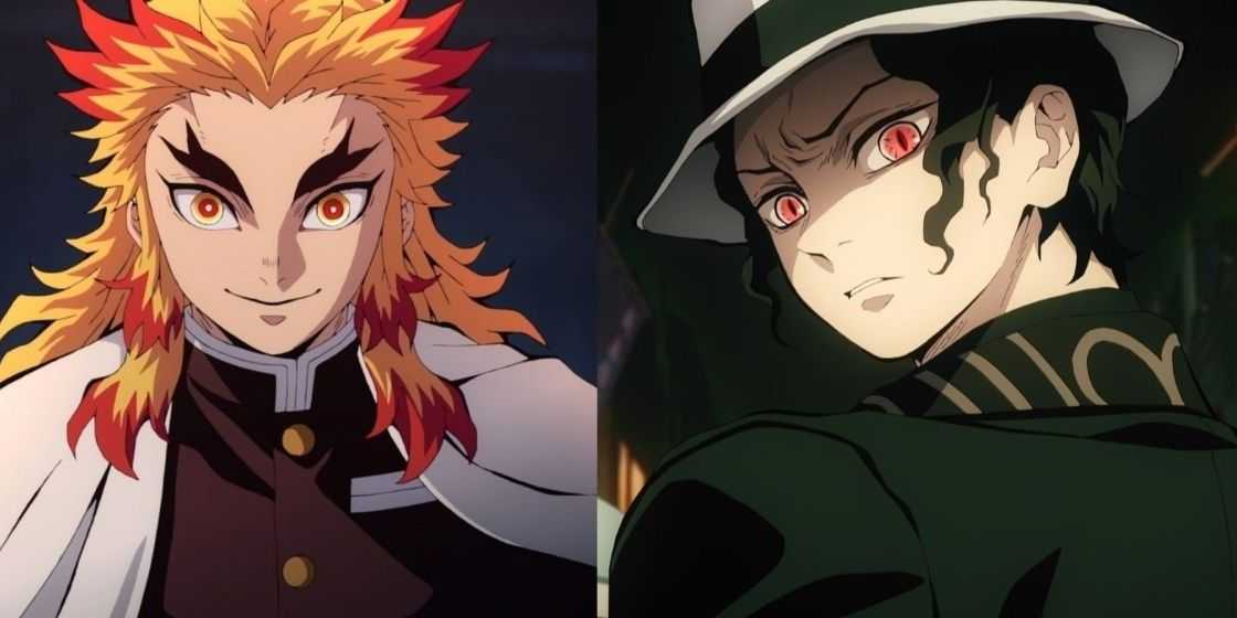 Rengoku a Muzan z Demon Slayer/Kimetsu No Yaiba.
