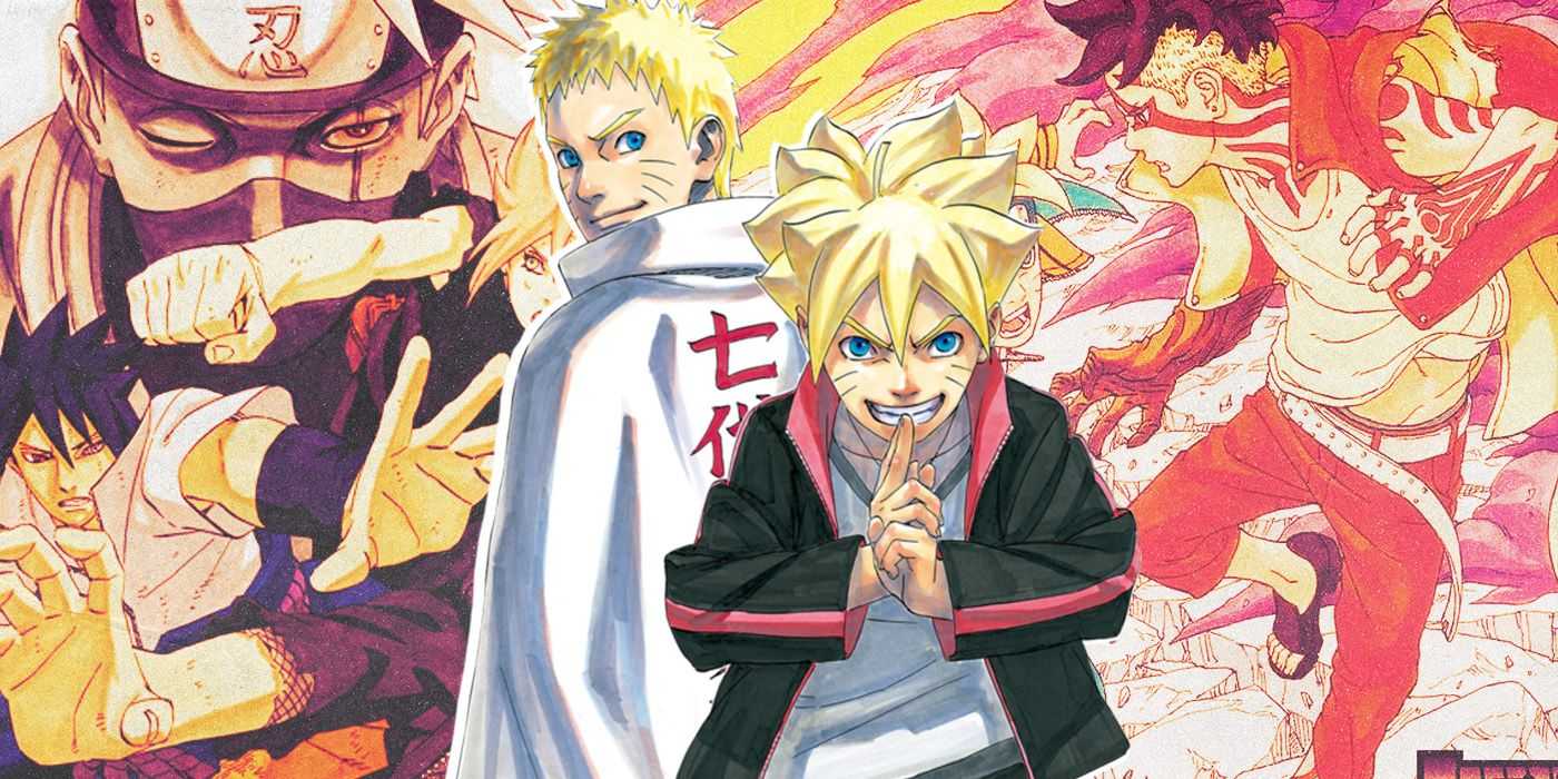 Koláž Naruto Shippuden a Boruto Nová generácia