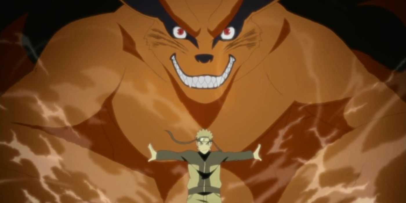 Naruto kanalisiert Kurama