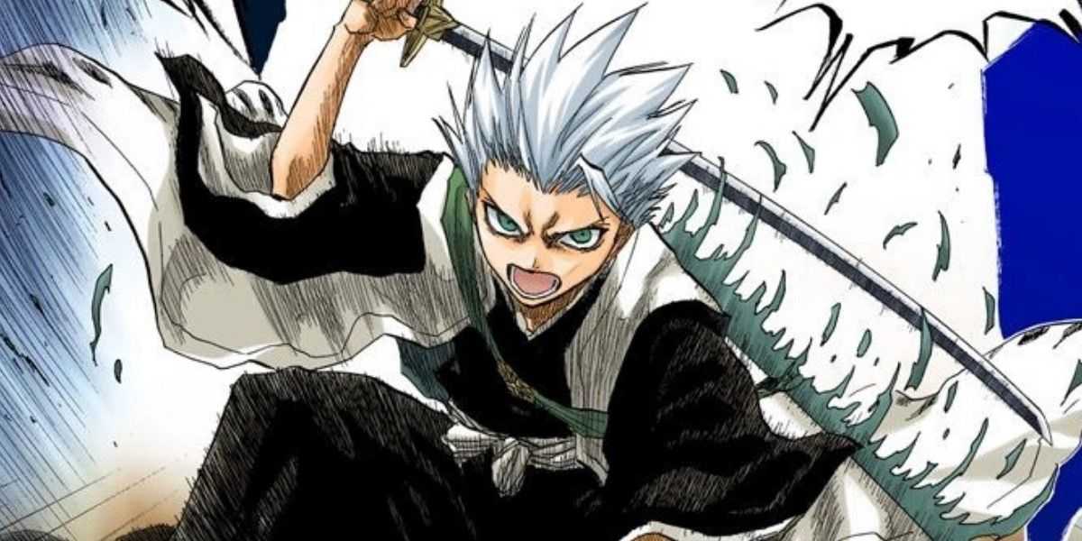Toshiro Hitsugaya liberando su zanpakuto