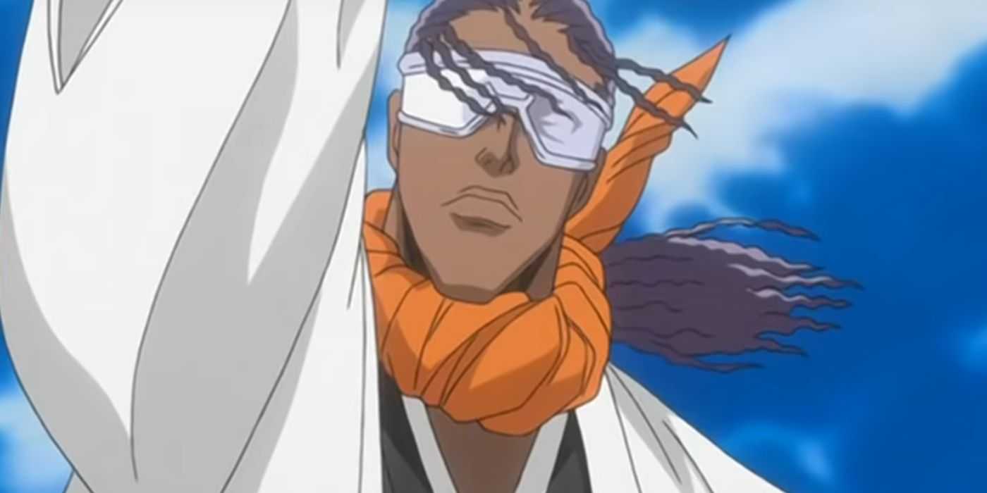 Kaname Tosen peleando en el anime Bleach.