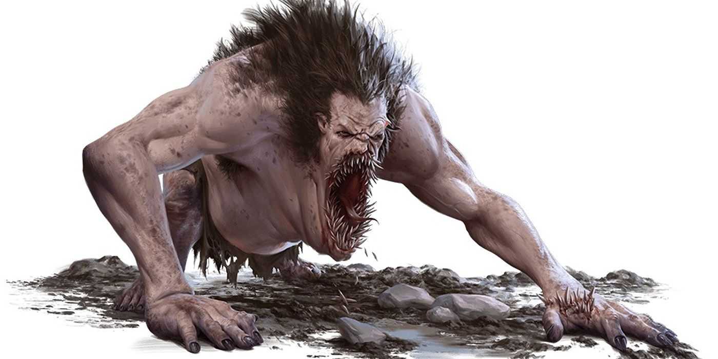 unas fauces de yeenoghu rugiendo en D&D