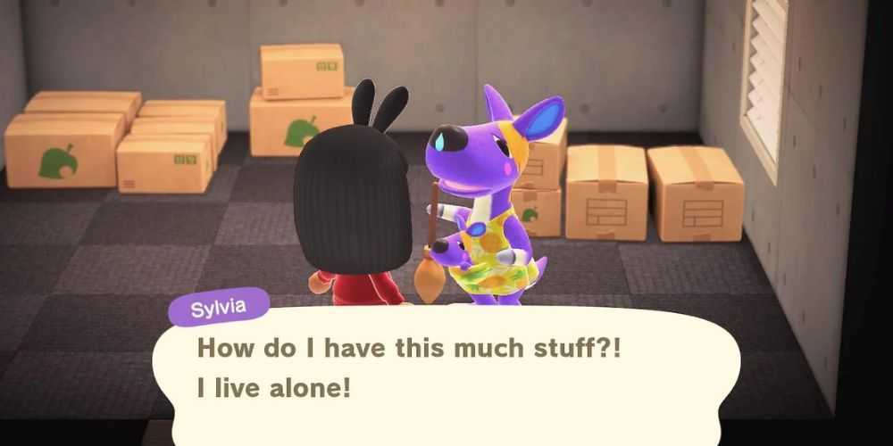 『Animal Crossing_ New Horizons』でプレイヤーと話すシルビア