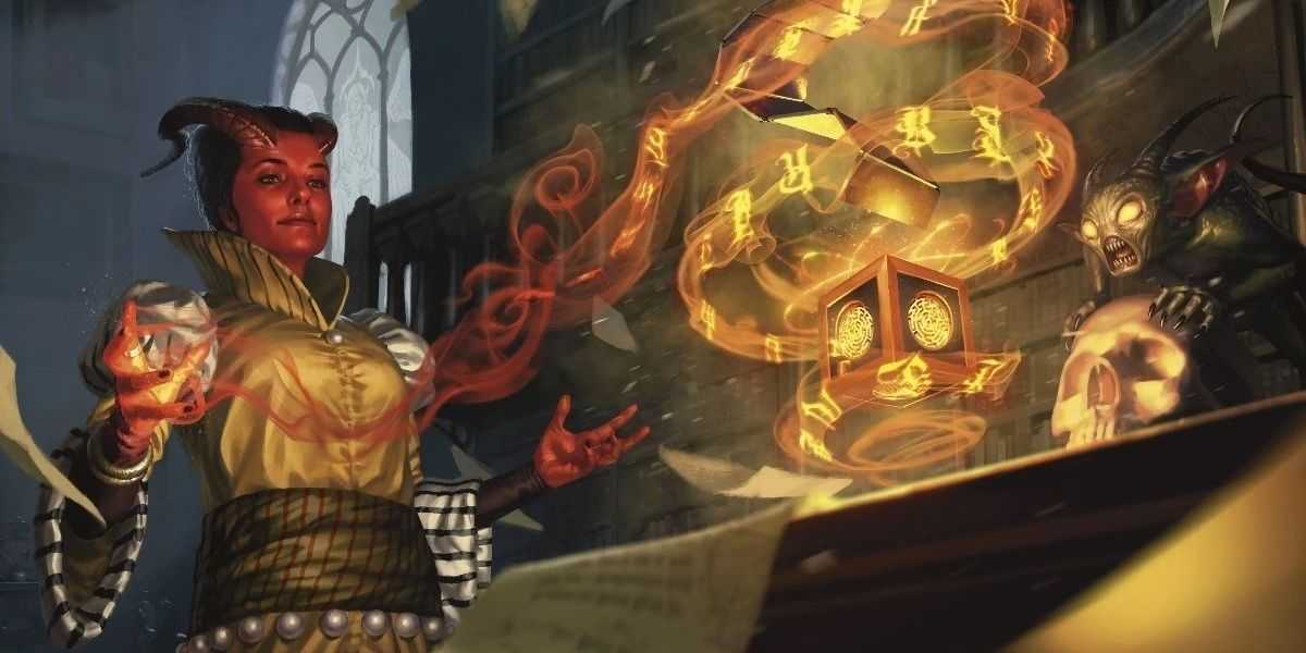 Tiefling Caster otvorí pekelný puzzle box