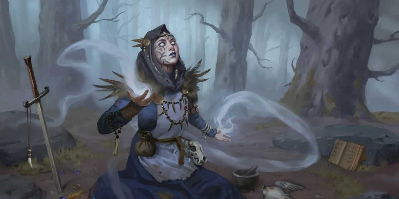 Dobrodruh používa magické sily v prostredí Grim Hollow DnD tretej strany