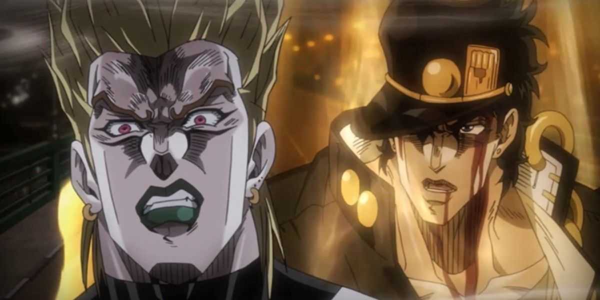 Jotaro vs Dio in JoJo’s Bizarre Adventure.