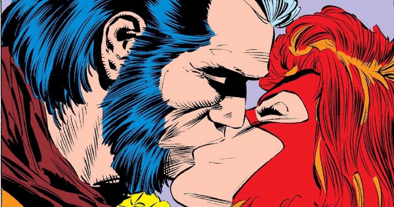 Wolverine besa apasionadamente a Jean Grey mientras ella