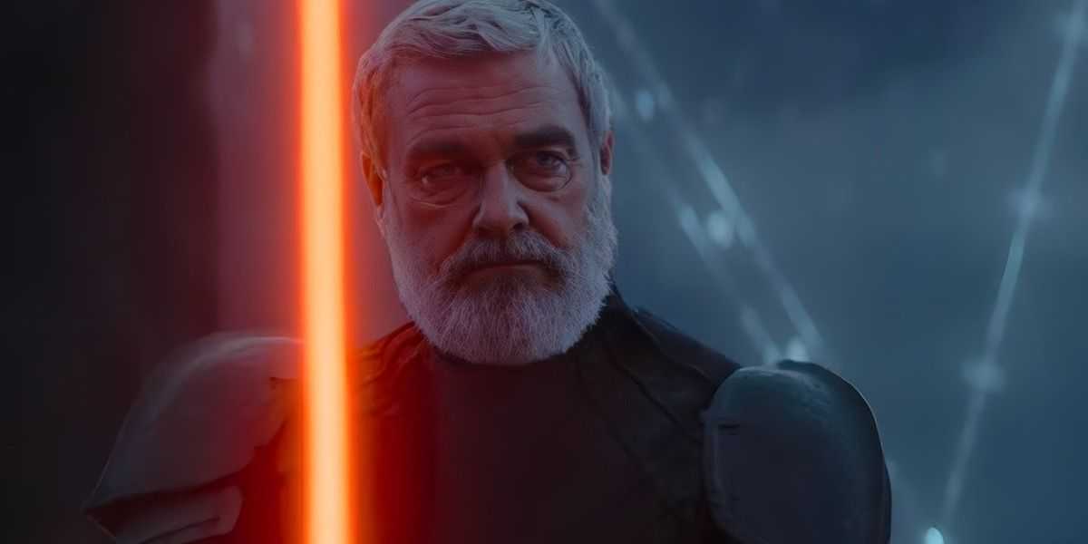 Baylon schwingt in Ahsoka ein orangefarbenes Lichtschwert