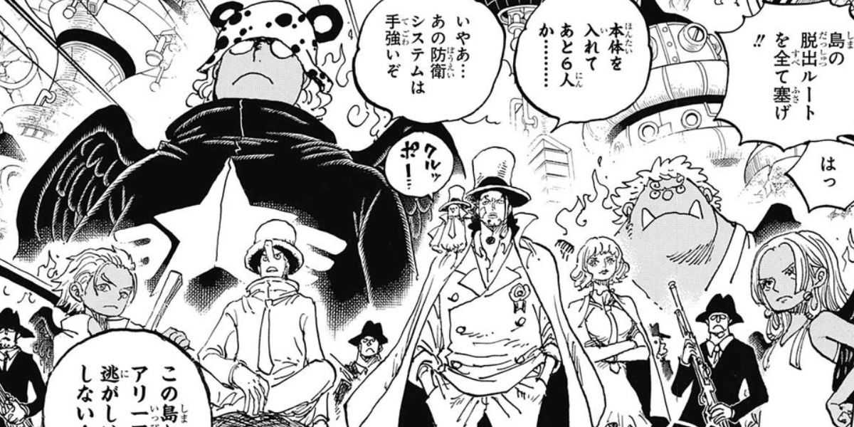 Die Seraphim Pacifistas, angeführt von CP-0 im One Piece Manga