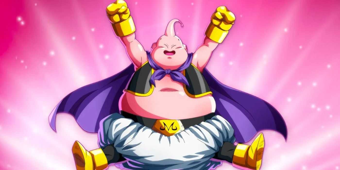 Majin Buu in Dragon Ball feiert