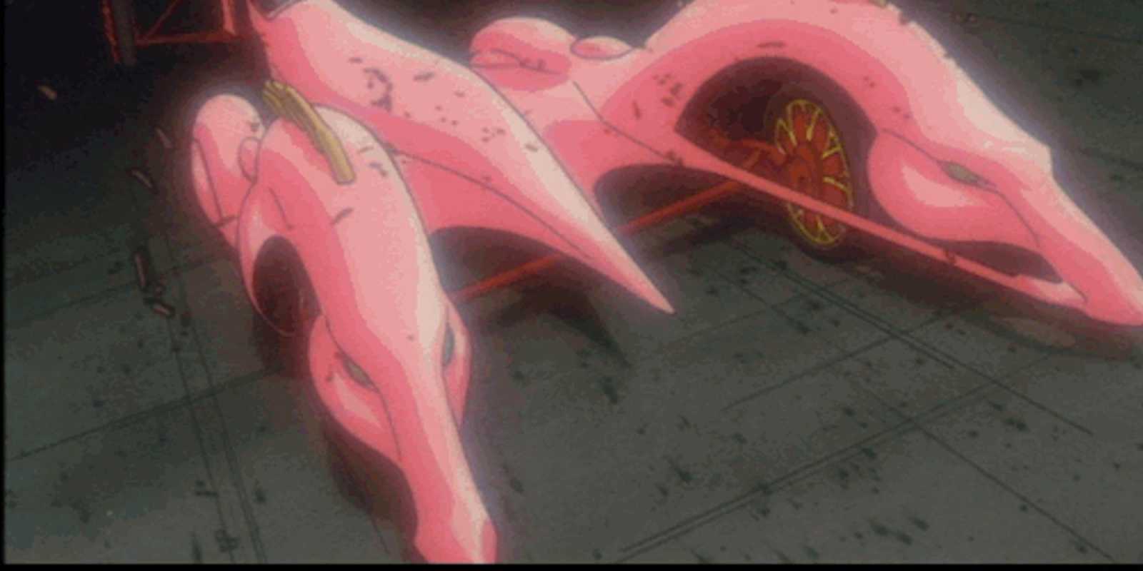 Anime screenshot z Revolutionary Girl Utena of Utena, ktorá sa mení na auto.