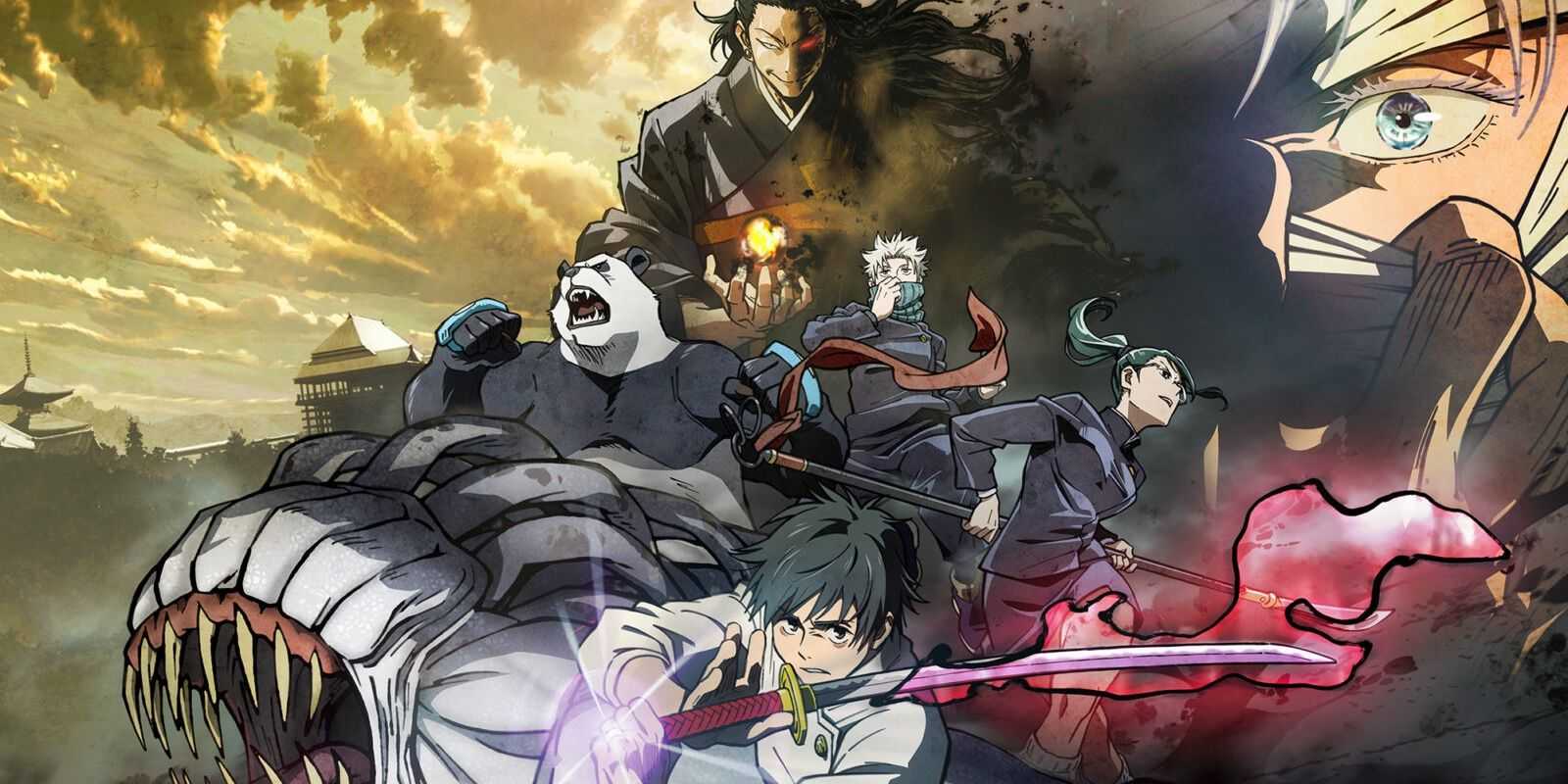JJK 0の映画ポスター、正面に呪われた刃を振るうユウタが描かれている