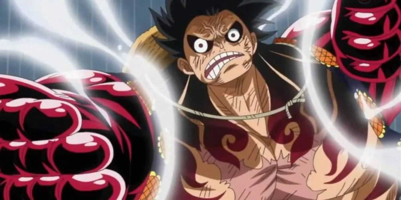 Luffy sufre la transformación del Gear Four en One Piece.