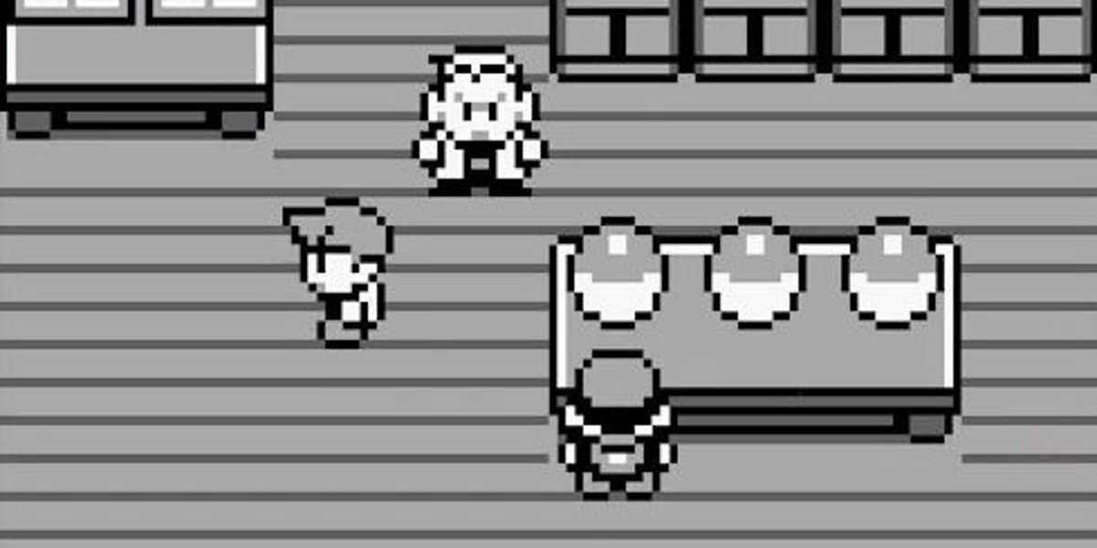 Red, Pokemon Tanıtım Eğitimi Sırasında Meşeden Pokemon Seçiyor