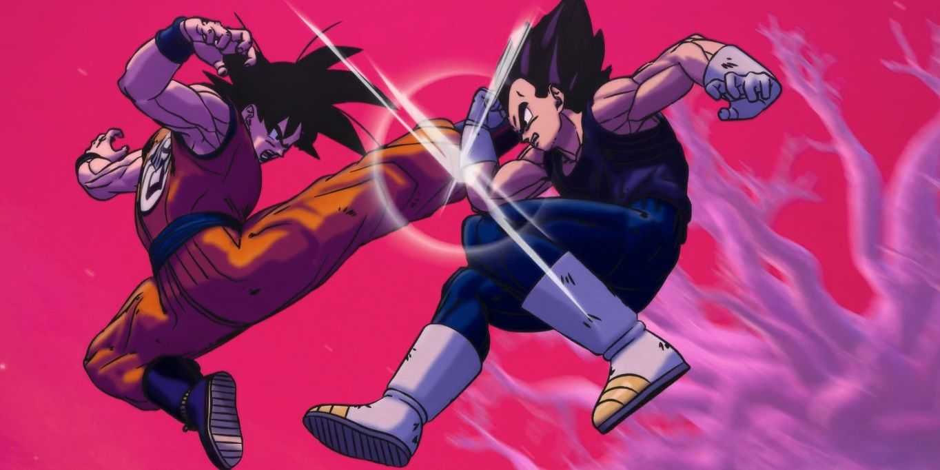 Goku luchando contra Vegeta en Dragon Ball Super Hero