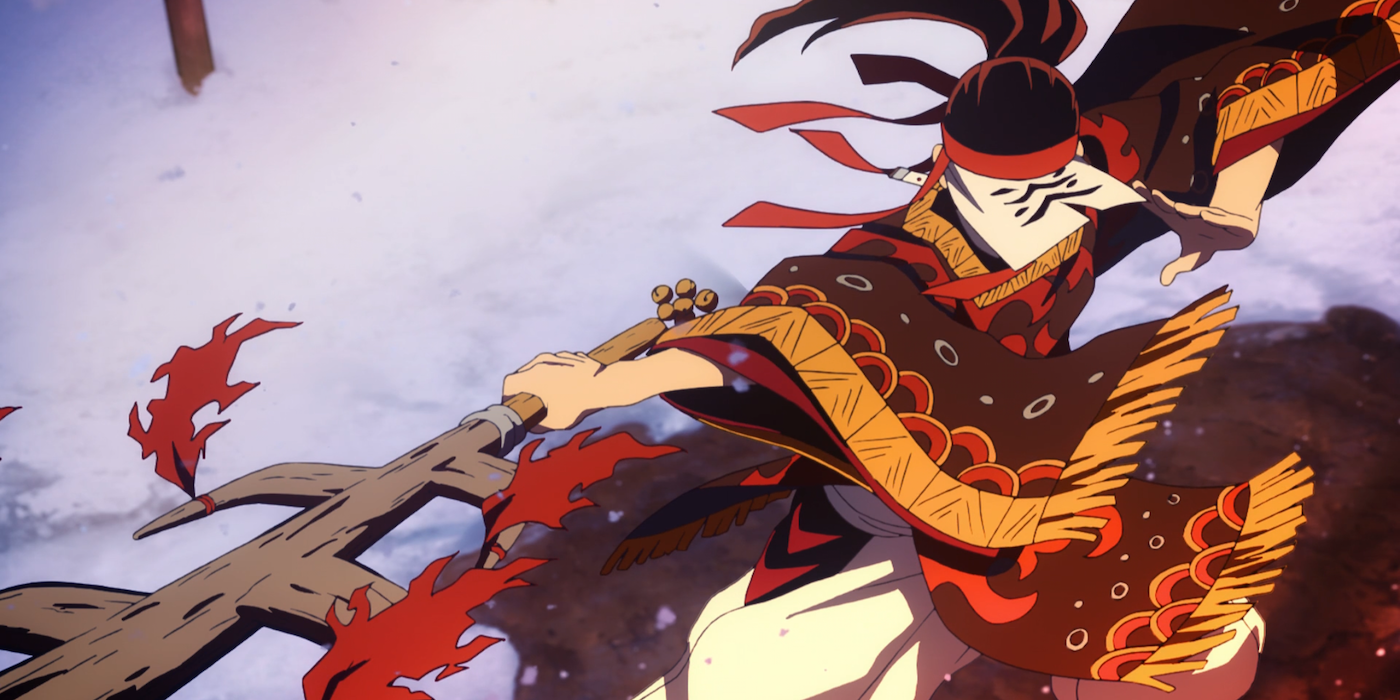 Tanjuro Kamado performs the Hinokami Kagura in Demon Slayer
