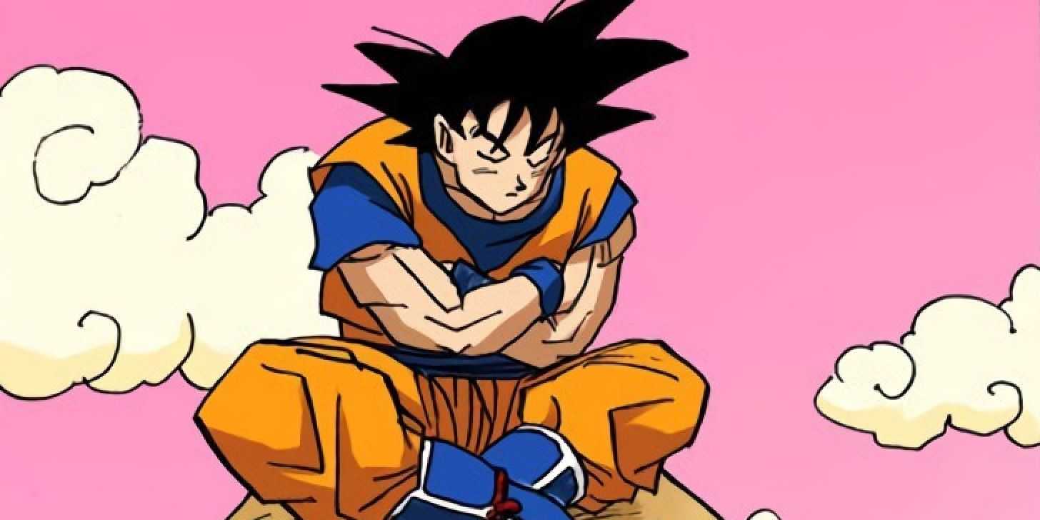 Goku meditando en otro mundo en Dragon Ball Z
