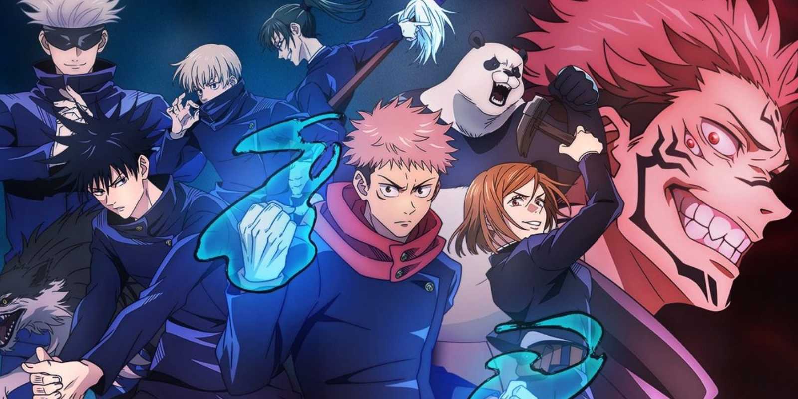 На обложке Jujutsu Kaisen: Cursed Clash изображены главные герои в боевых позах.