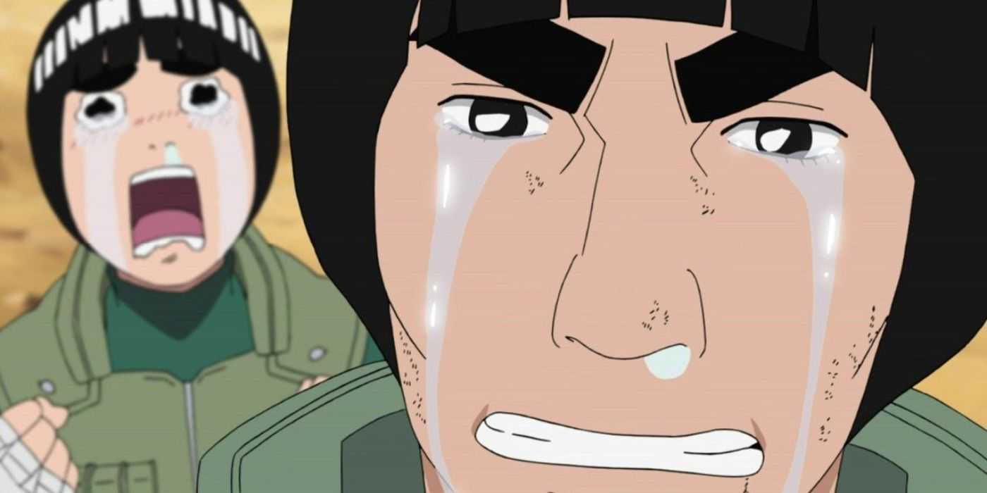 Vielleicht weinen Guy und Rock Lee