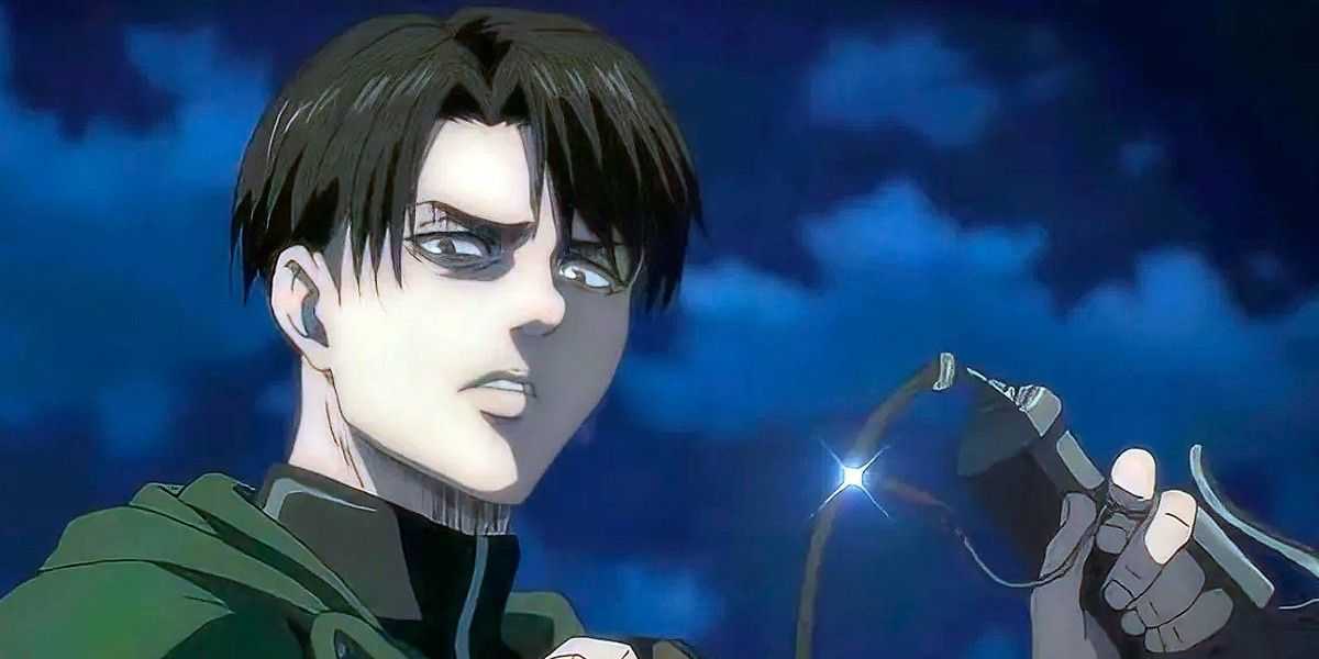 Levi Ackerman molesto en Attack on Titan.