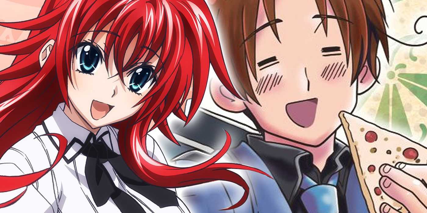 Risa Gremory izleyiciye gülümsüyor ve İtalya pizza yiyor