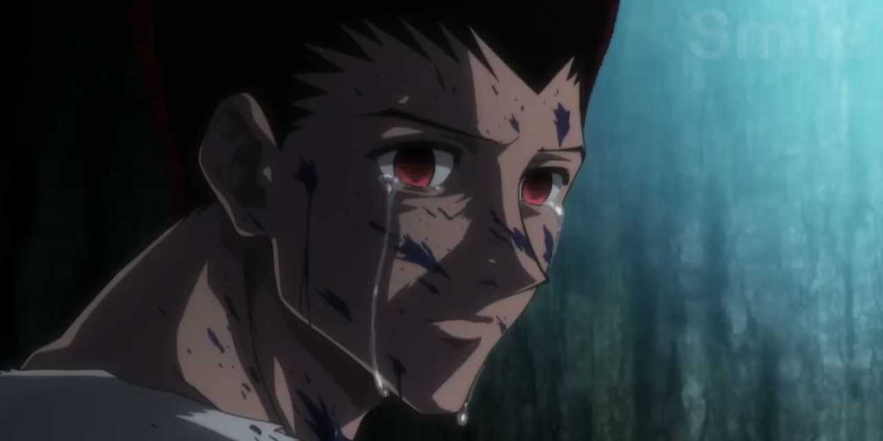 Dospelý Gon plače vo filme Hunter x Hunter (2011)