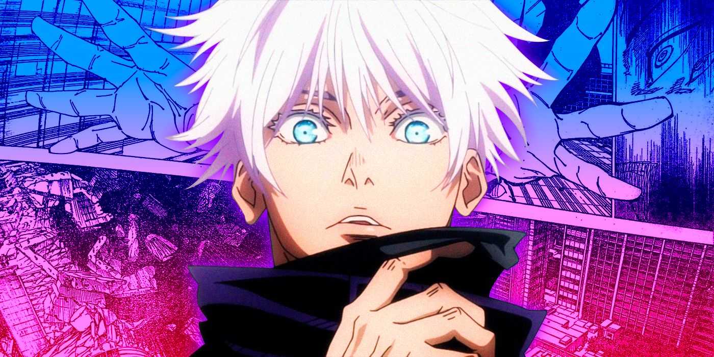 Gojo Satoru de Jujutsu Kaisen, con ambos ojos descubiertos