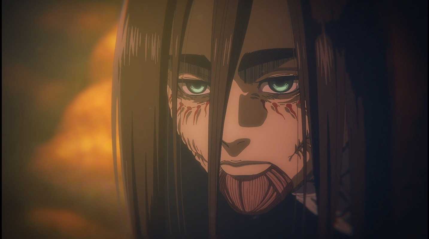 Eren Yeager vo svojej finálnej podobe Attack on Titan počas Rumbling of Season 4