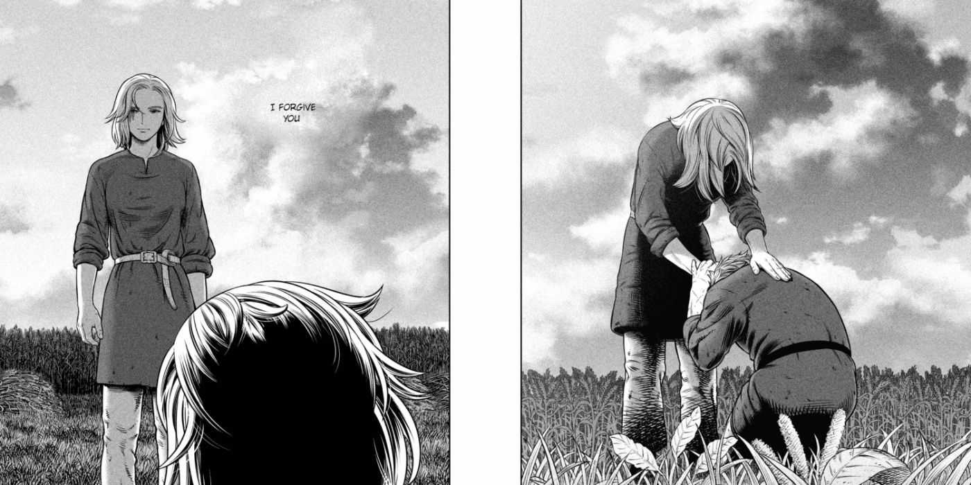Hilde odpustil Thorfinn vo Vinland Saga.
