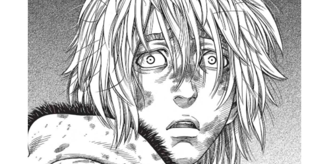 Thorfinn so zúfalým pohľadom po Askeladdovi