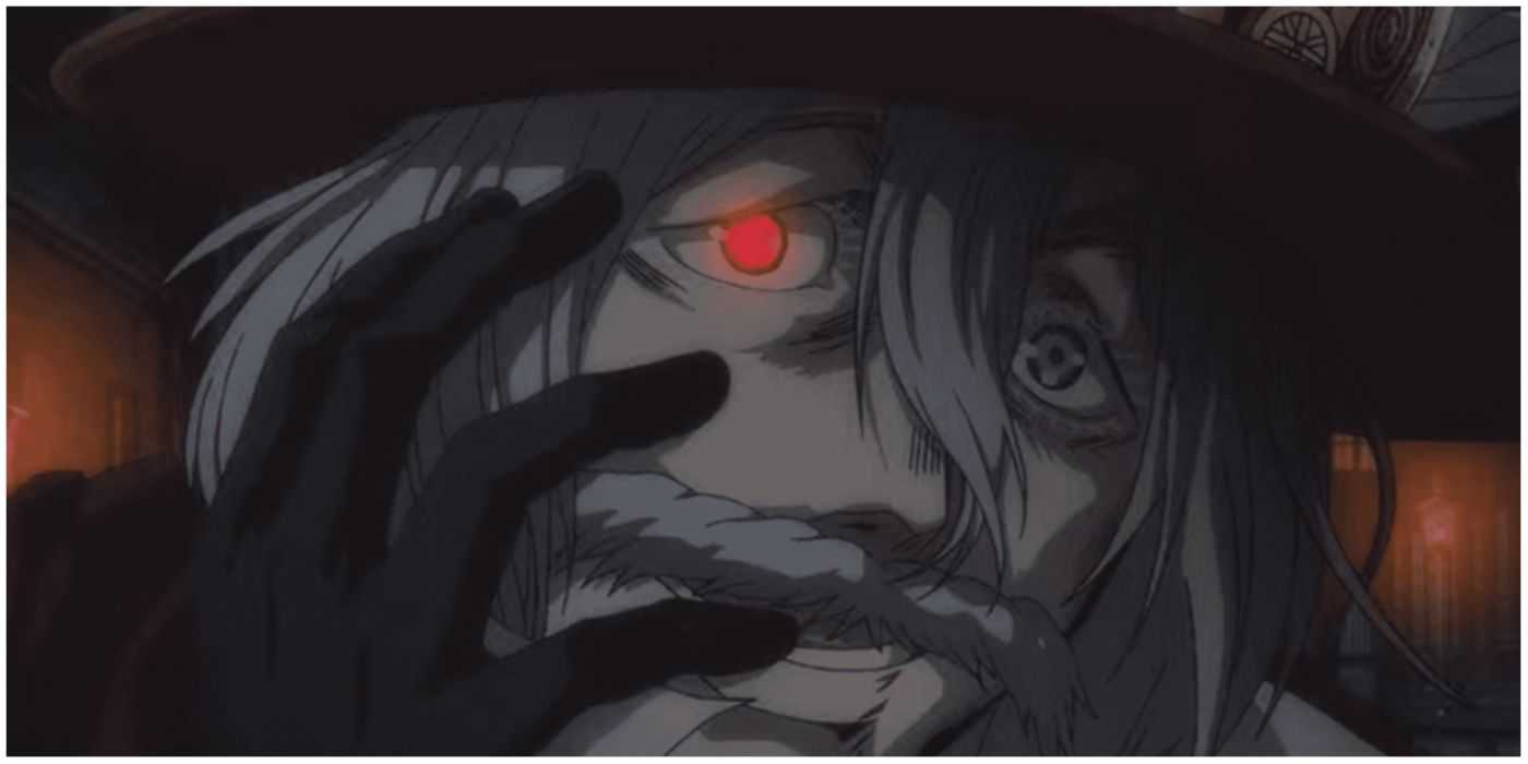 Jack El Destripador con un ojo rojo en Record of Ragnarok.