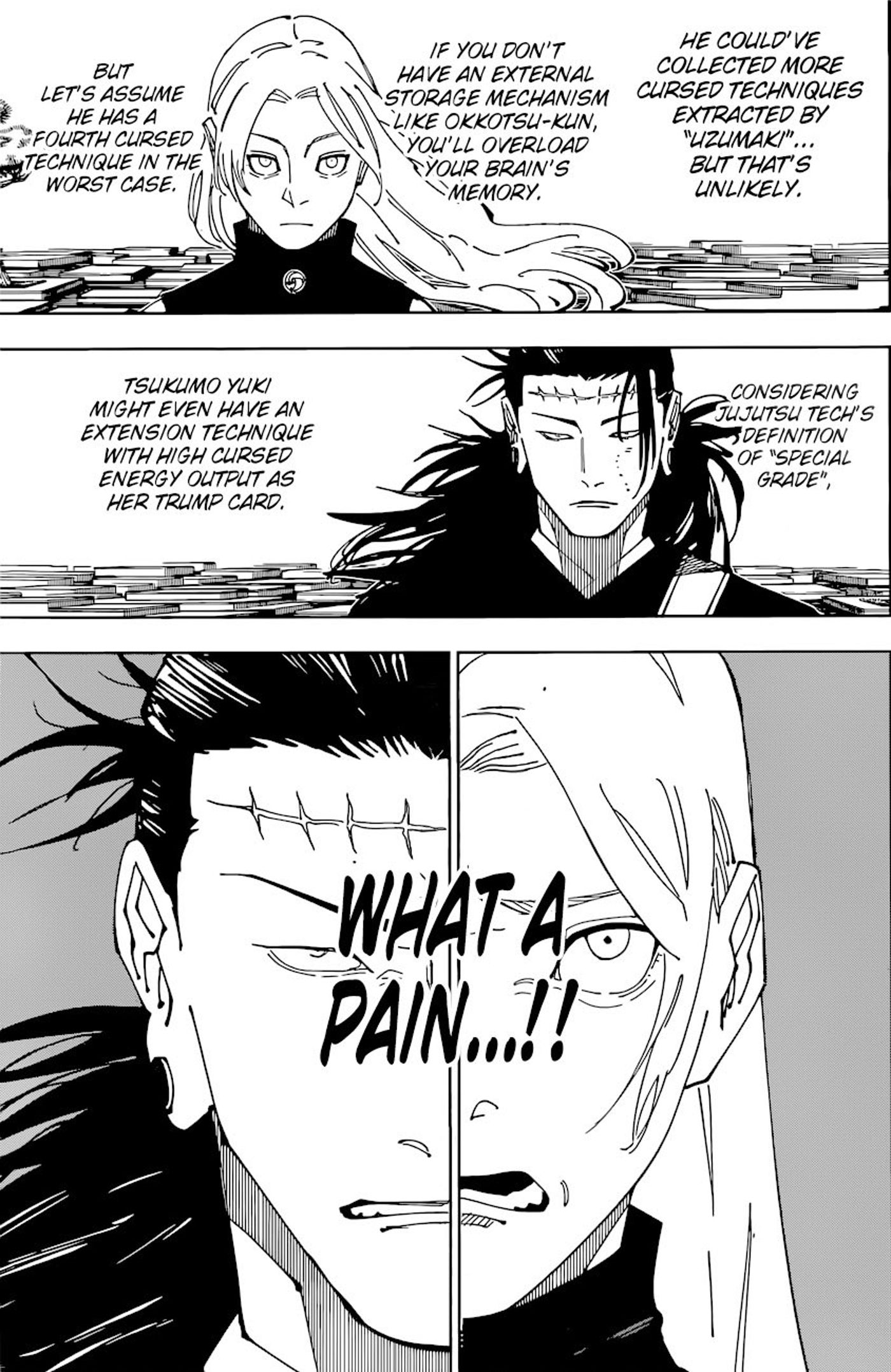 Кен и Юки делятся изображением на разделенном экране в Jujutsu Kaisen.