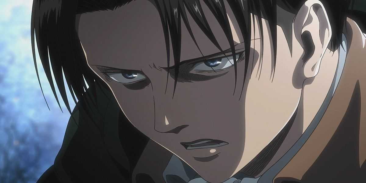 Eine Nahaufnahme von Levi in Attack On Titan.