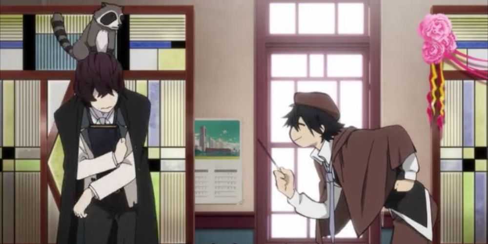 Ranpo a Edgar Allan Poe sa rozprávajú v Bungou Stray Dogs