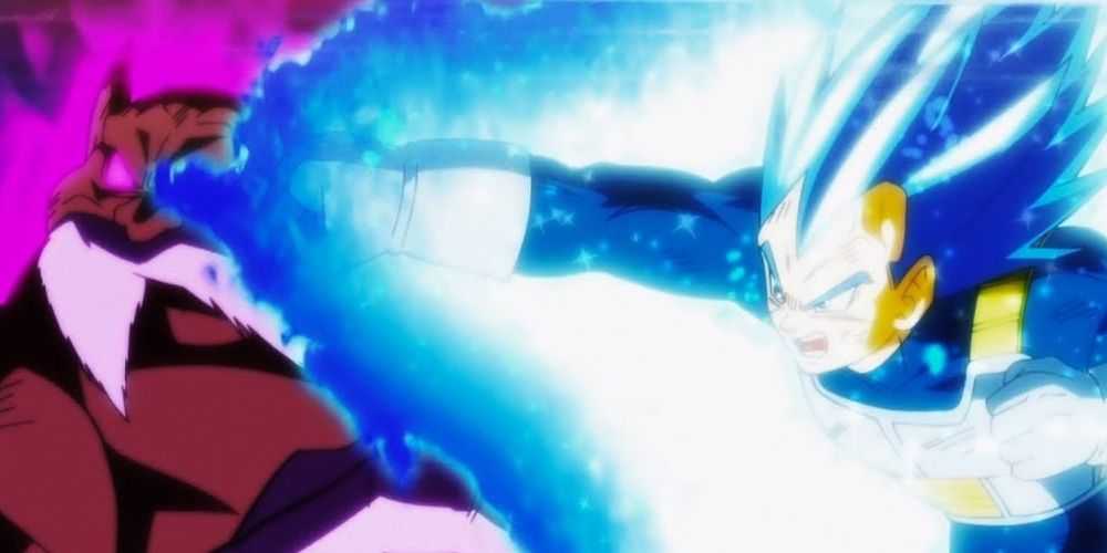 ドラゴンボール超のベジータ対トッポ。