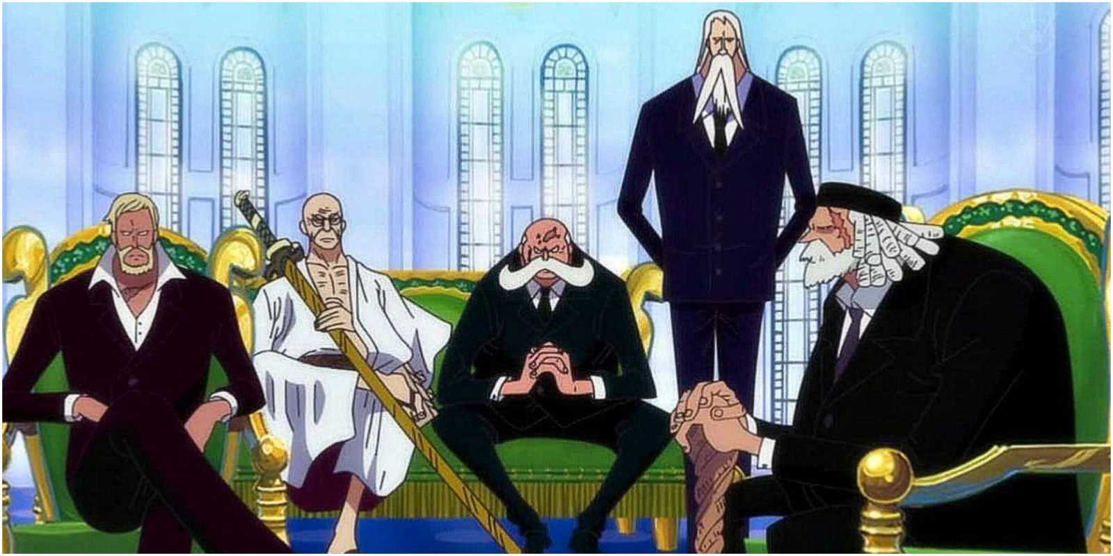 Päť starších zo svetovej vlády v animáku One Piece